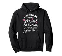 Happiness Is Being A Mom Grandma Cute Mothers Day Grandma Sudadera con Capucha
