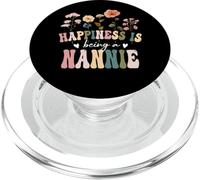 Happiness is Being a Nannie Floral Nannie Mother's Day PopSockets PopGrip para MagSafe