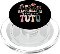 Happiness is Being a Tutu Floral Design Tutu Mother's Day PopSockets PopGrip para MagSafe