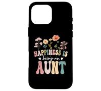 Happiness is Being an Aunt Floral Design Aunt Mother's Day Carcasa para iPhone 16 Pro MAX