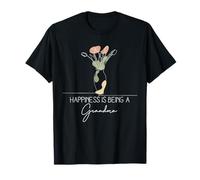 Happiness Is Being Grandma - Ramo Floral Vintage para Abuela Camiseta