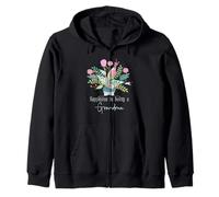 Happiness Is Being Grandma - Ramo Floral Vintage para Abuela Sudadera con Capucha