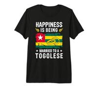 Happiness is Being Married To a Togolese Husband Wife Togo Camiseta Premium