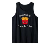 Happiness is French Fries Foodie Cute Trendy Comer carbohidratos Camiseta sin Mangas
