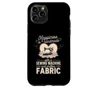 Happiness Is Handmade with Sewing Machine and Endless Fabric Carcasa para iPhone 11 Pro
