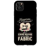 Happiness Is Handmade with Sewing Machine and Endless Fabric Carcasa para iPhone 11 Pro MAX