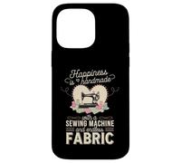 Happiness Is Handmade with Sewing Machine and Endless Fabric Carcasa para iPhone 14 Pro MAX