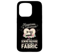 Happiness Is Handmade with Sewing Machine and Endless Fabric Carcasa para iPhone 15 Pro