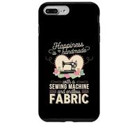 Happiness Is Handmade with Sewing Machine and Endless Fabric Carcasa para iPhone 7 Plus/8 Plus