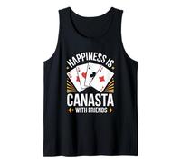 Happiness Is Playing Canasta Card Game with Friends Canasta Camiseta sin Mangas