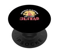 Happiness Is Sunshine and A Tiny Guitar Funny Ukelele PopSockets PopGrip Adhesivo