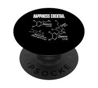 Happiness - Molécula de serotonina Divertida para depresión y Salud Mental PopSockets PopGrip Adhesivo