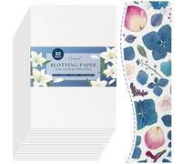 Happinit 20 hojas de papel secante tamaño A4 para prensa de flores, papel secante grande, papel de herbario, trabajo con kit de prensado de flores para adultos
