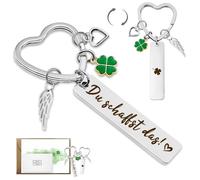 Happirra Du schaffst Das, überprüung Geschenk Glücksbringer Prüfung, Schlüsselanhänger Viel Glück Geschenk für Familie Freund Kollegen, Mutmacher Geschenk für Operation, Abitur, Schulanfang, a, A