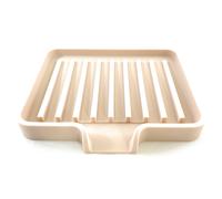 Happitasa Jabonera de silicona y soporte para esponja con canal de drenaje, paquete de 2 | Organizador para fregadero de bao y cocina (dlar de