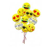 Happium 5 globos de fiesta de 18 pulgadas, globos de helio de aluminio amarillo para fiesta de cumpleaños, decoración de boda