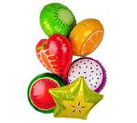 Happium Juego de 6 globos de frutas de verano, decoración para fiestas de Candy Land, globos de frutas de cumpleaños, decoración para fiestas de cumpleaños (45 cm)