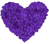 Happium Lote de 1000 pétalos de rosa artificiales en soie - Décorations romantiques -Emulación -Pétalos de rosa para decoración de matrimonio,Saint-Valentin, confesión - Décoration de fête,(violeta)
