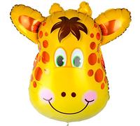 Happium Safari de la selva de 61 cm, animales de granja, globos de papel de aluminio, globos de animales de cumpleaños, perfecto para decoración de fiesta de cumpleaños de niños (jirafa)