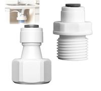 HAPPOW 1/4" RO agua recto tubo fitting a 1/2" hembra/rosca exterior Push In conector rápido manguera manguera conector conector para ósmosis agua filtro de agua sistema de ósmosis inversa
