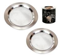 HAPPOW 2 coladores para incienso con colador, colador de acero inoxidable de 10 cm de diámetro, filtro de aromaterapia, calentamiento uniforme y fácil de limpiar, para especias de resina y hierbas