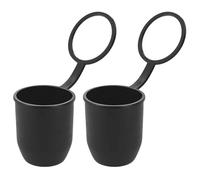 HAPPOW 2 unidades de cubierta para enganche de remolque, tapa protectora, tapa de enganche de remolque, color negro, material de PVC suave, para rótula de bola de 50 mm, para coche, caravana y