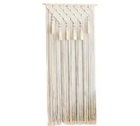 HAPPOW Cortina de macramé, cortina de macramé tejida a mano, 65 x 200 cm, cortina bohemia, separador de ambientes, cuerda de algodón, macramé, para cortina de ventana, cortina de puerta, fondo de boda