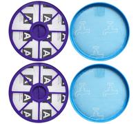 HAPPOW Juego de 2 filtros Hepa de repuesto para aspiradoras Dyson DC19 DC20 DC21 DC29, premotor y posmotor, tamaño de filtro de 153 mm, filtro HEPA para aspiradoras Dyson (azul y morado)