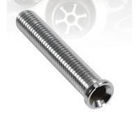 HAPPOW M12 x 70 mm Tornillo hueco para fregadero, tornillo hueco de latón cromado, tornillos de lavabo para válvulas de cesta de colador, tornillo de ajuste para lavabo, piezas de repuesto para