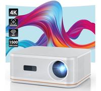 HAPPRUN 1000 ANSI Proyector 4K Cine en Casa, AI 4P/6D Corrección Trapezoidal/Enfoque Automático WiFi 6 con Bluetooth 5.2 Proyector de Cine, 300” Projector con 50% Zoom para Phone/PS5/HDMI