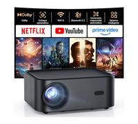 HAPPRUN H11 Proyector 4K, Compatible con Netflix,1000 ANSI/Dolby Audio,FHD 1080P Nativo, WiFi 6 Bluetooth 5.2, Mini Projector Portátil para Cine en Casa, Enfoque Automático Smart Proyectores