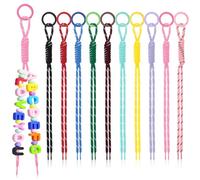 Happtkey 10 Piezas Llaveros de Cuerda Paracord, Colgantes para Bolso 10 Colores, Llaveros Trenzados de Nailon con Anillo de Muelle, Cuerda Paracord Decorativa para Carteras, Mochilas y Accesorios