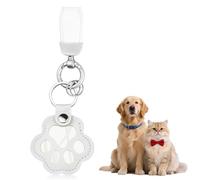 Happtkey Llavero de Piel para Guardar Pelo de Mascotas, Recuerdo con Dije | Recolector de Pelo de Perro o Gato con Forma de Huella Llavero de Recuerdo, Regalo para Bolsos Carteras Llaves del Coche