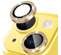 Happtkey Protector de Lente Cámara para iPhone 14, Anillo Metálico Individual de Aleación de Aluminio con Purpurina, Protector de Pantalla de Vidrio Templado para Cámara, Accesorios para Teléfono
