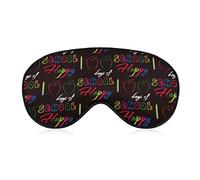 Happy 100 Days of School Sleep Masks Eye Cover Blackout con correa elástica ajustable Night Blindfold para Mujeres Hombres Yoga Travel Nap