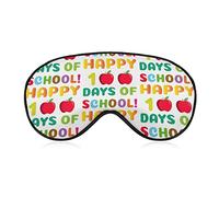 Happy 100 Days of School Sleep Masks Eye Cover Blackout con correa elástica ajustable Night Blindfold para Mujeres Hombres Yoga Travel Nap