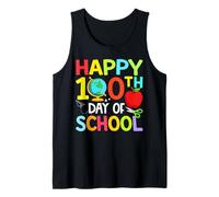 Happy 100th Day of Kindergarten Teacher Boys Girls 100 Days Camiseta sin Mangas