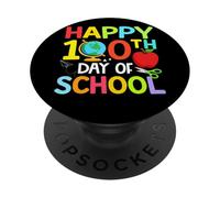 Happy 100th Day of Kindergarten Teacher Boys Girls 100 Days PopSockets PopGrip Adhesivo