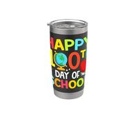 Happy 100th Day of Kindergarten Teacher Boys Girls 100 days Vaso térmico de acero inoxidable de doble pared