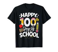 Happy 100th Day of School Teachers Boys Kids Retro 100th Day Camiseta