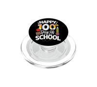 Happy 100th Day of School Teachers Boys Kids Retro 100th Day PopSockets PopGrip para MagSafe