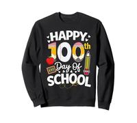 Happy 100th Day of School Teachers Boys Kids Retro 100th Day Sudadera