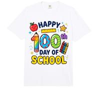 Happy 100th Day Schools Maestro Niños Niños 100 Días de Escuela Comfort Colors Adult Heavyweight T-Shirt