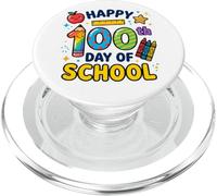 Happy 100th Day Schools Maestro Niños Niños 100 Días de Escuela PopSockets PopGrip para MagSafe