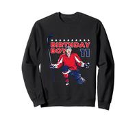 Happy 11th Birthday Boy Hockey Player Ice Hockey Theme Sudadera