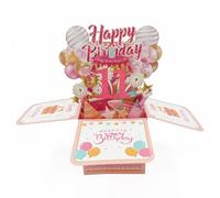 Happy 11th Birthday Pop Up Tarjeta para niña, 11 años de edad, idea de regalo de cumpleaños para hija, sobrina, divertida tarjeta de felicitación 3D para ella 11 cumpleaños