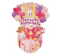 Happy 11th Birthday Pop Up Tarjeta para niña, 11 años de edad, idea de regalo de cumpleaños para hija, sobrina, novia, divertida tarjeta de felicitación 3D para ella 11 cumpleaños