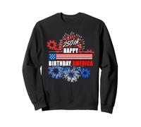 Happy 250th Birthday America - USA Anniversary 2026 Graphic Sudadera