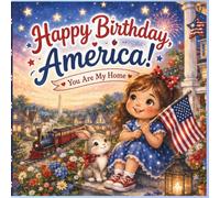 Happy 250th Birthday America, You Are My Home: A sweet patriotic bedtime storybook, picture book about love, home, family, flags, friendship, and the ... Blue Storybook for Little Dreamers Ages 3-6,