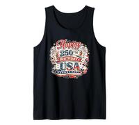 Happy 250th Birthday USA 1776 2026 Patriotic USA Camiseta sin Mangas